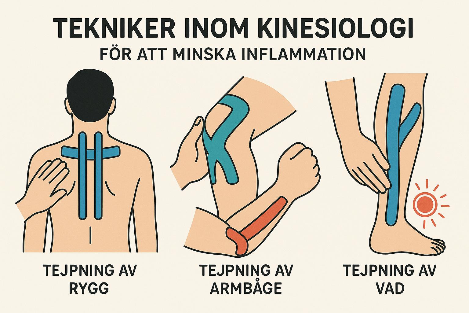 Tekniker inom kinesiologi för att minska inflammation