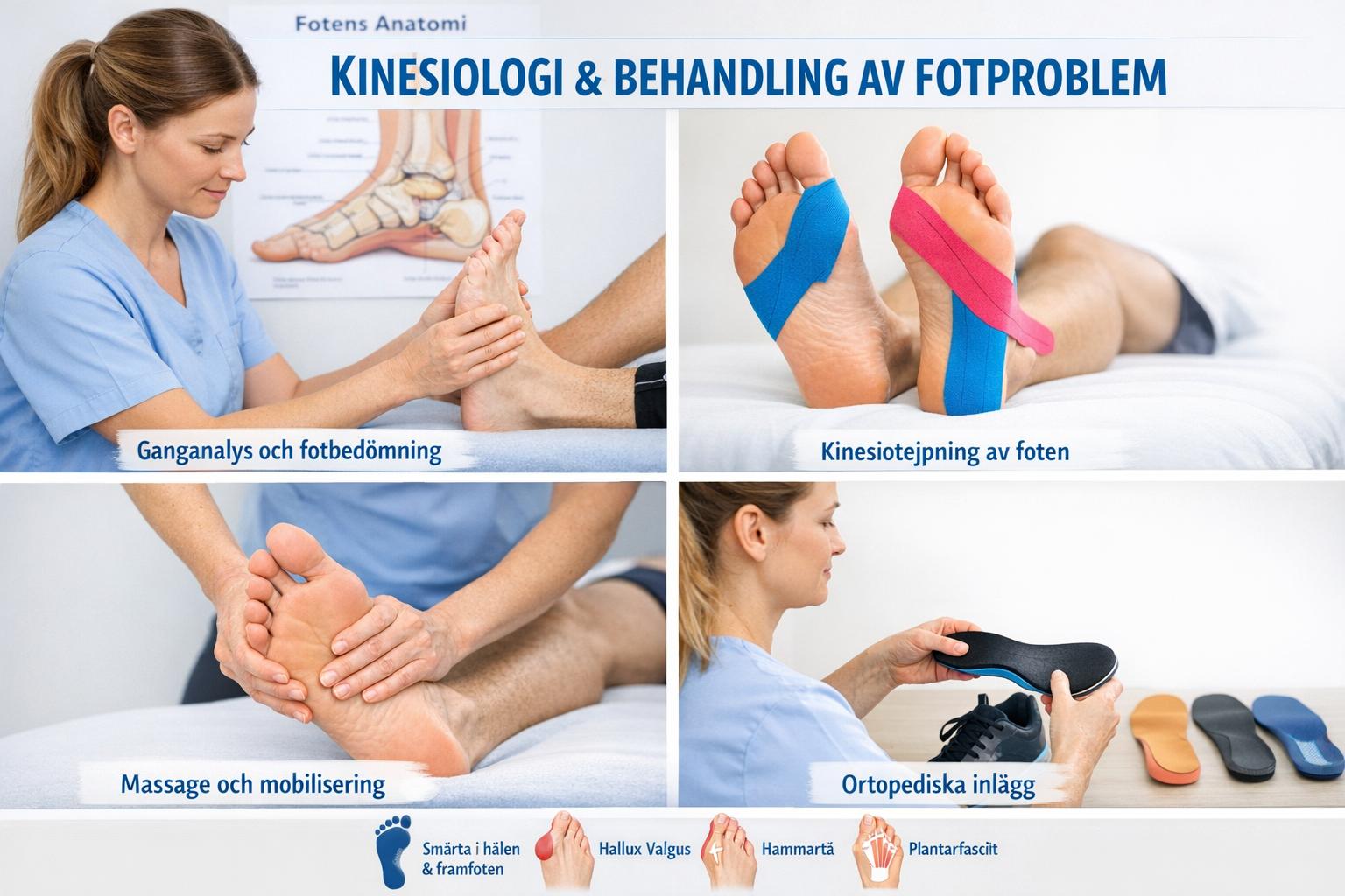 Kinesiologi och behandling av fotproblem