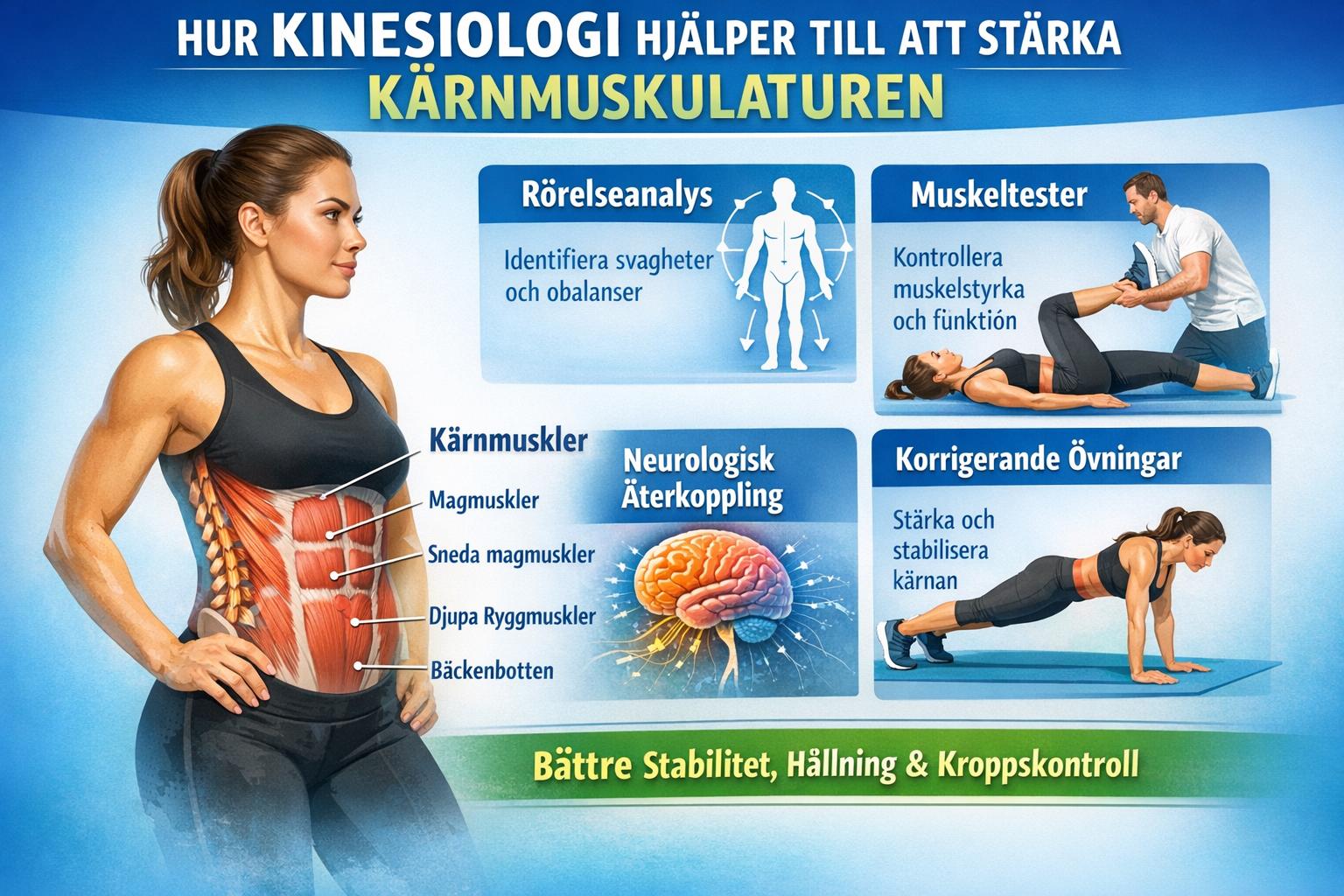 Hur kinesiologi hjälper till att stärka kärnmuskulaturen